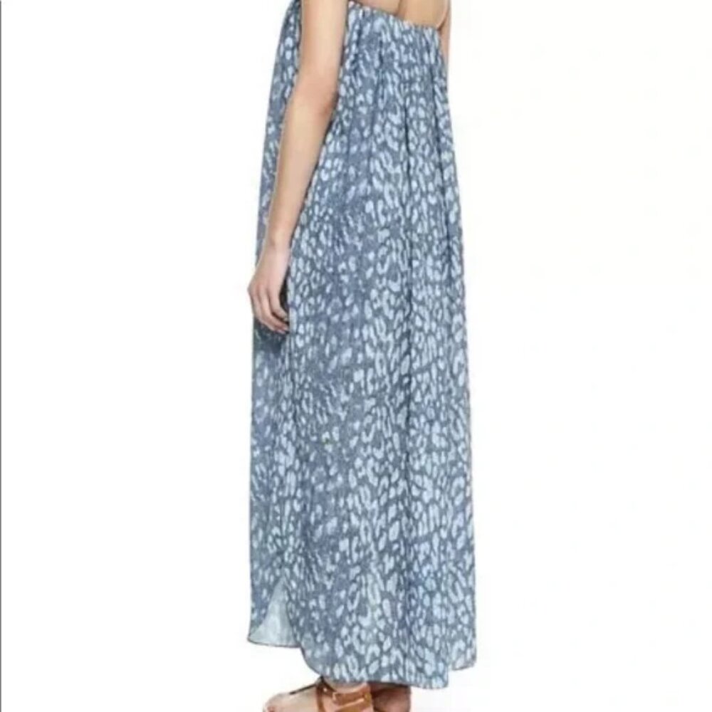 $475 NEIMAN MARCUS L’AGENCE STRAPLESS PRINTED MAXI PULL ON LEOPARD DRESS 6 NWT